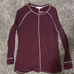 DownEast Long Sleeve Top in Deep Burgundy